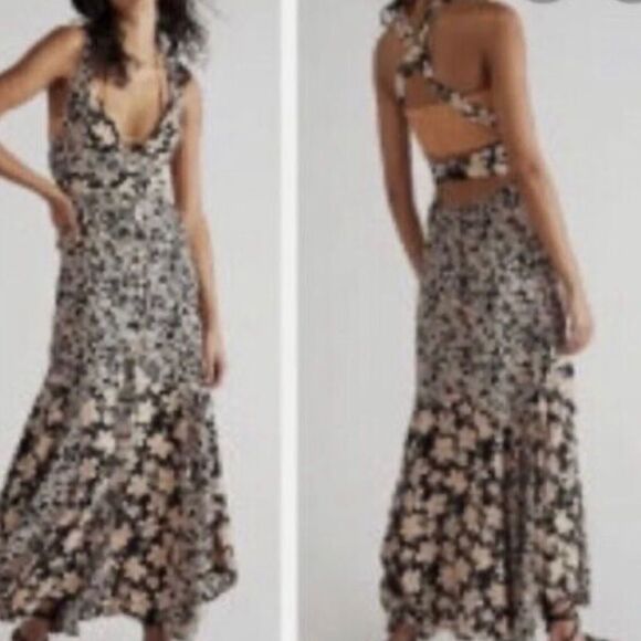 New Free People DEWBERRY MAXI DRESS size L - Picture 3 of 7